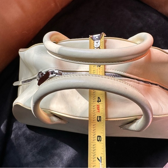 Calvin Klein runway designer collection leather yellow bowling bag studio luxury - Picture 10 of 17